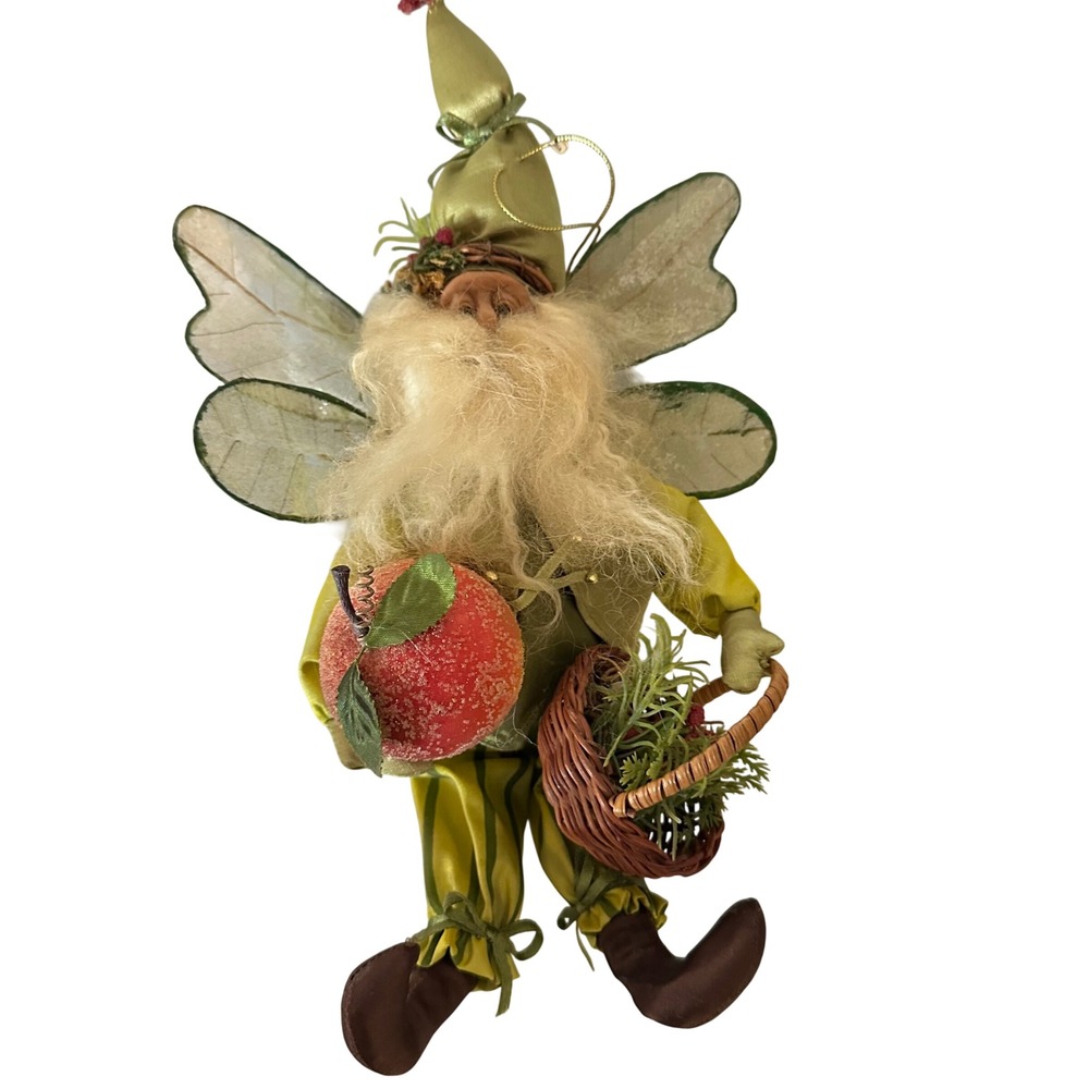 Katherine's Collection Silver Lake Garden Fairy Gnome Ornament Green 12 Inch